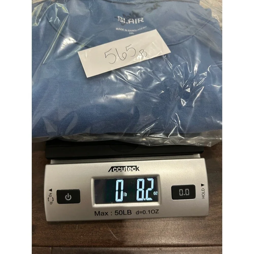 Blair Sleeveless Tank Top Blue Plus Sz 3XL Crewneck Cotton Blend Essentials - Picture 10 of 10